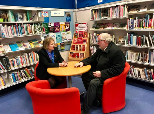Vicky Ford MP in Galleywood Library